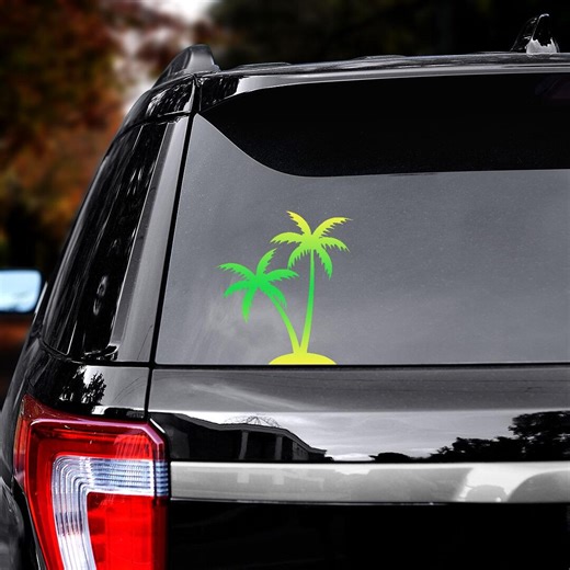 Sunset Graphics & Decals Palm Tree Decal Vinyl Car Sticker Tropical Beach | Cars Trucks Vans Walls Laptop - Etsy