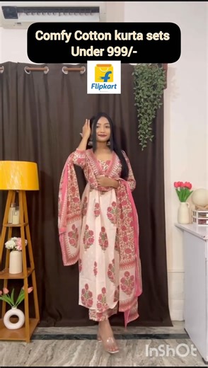 Comfy cotton kurta sets on Flipkart under 999/- #flipkart #cottonkurta #kurtasets #festivewear #fyp