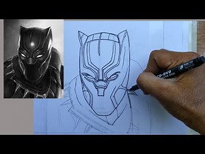 Black Panther Pencil Drawing Video Part 1 | Live Art Chennai