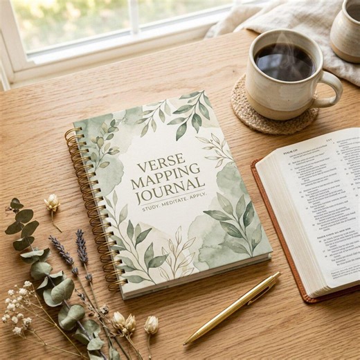 Bible Verse Mapping Journal | Scripture Study, Prayer (PDF Download) - Etsy