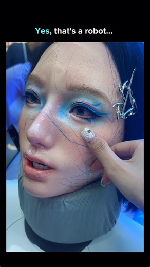 AI. Tech. The next evolution. on Instagram: "This ultra-realistic humanoid head demonstrates how far robotics and AI have come in replicating human appearance and movement. Every detail, from facial expressions to subtle motions, is mechanically driven, showcasing breakthroughs in lifelike robotics and human–machine interaction. While it’s only a head, the precision and realism highlight the potential for future androids and advanced AI companions. Follow for daily breakthroughs at the intersect