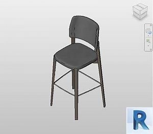 Kitchen chair revit model 3 | Bimshares