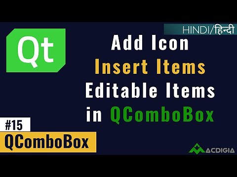 QComboBox | Insert Items | Add Icon | Editable QComboBox| (Qt C++ Tutorial 015)