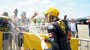 The women of the Royal Enfield Build. Train. Race. program are getting the hang of this racing thing. Becky Goebel chased down and passed Trisha Dahl on the run to the checkers to put herself one spot higher on the podium at Pittsburgh International Race Complex. Royal Enfield | MotoAmerica