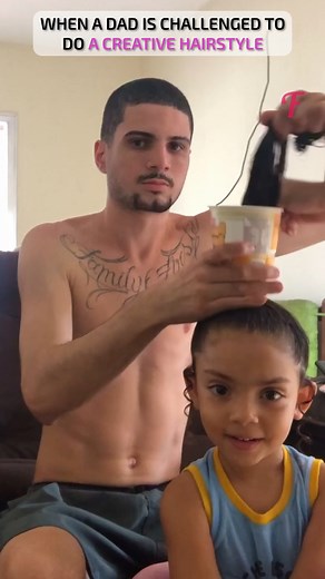 Noodle Chic: Little Girl's Creative Cup-of-Noodles Hairstyle! 🍜💁‍♀️ A Fun and Inventive Twist on Hairstyling for Kids. Share Your Creative Hairstyle Ideas! #CreativeKids #NoodleHairstyle | Fabiosa Hearty