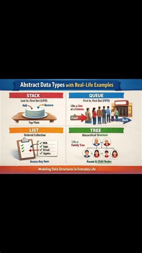 Define abstract data types with example #codeflow #programminglanguage #codeprep #coding
