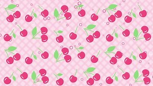 Light pink background with cherry