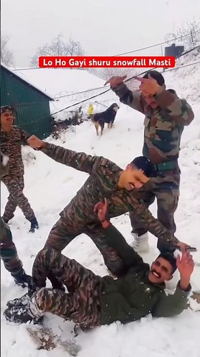 Army soldier snowfall dance #5 ￼taara song #army #army soldier dance