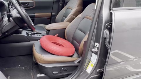 NOVA Inflatable Donut Cushion, Easy to Inflate and Deflate Seat Cushion, Durable Rubber and Easy to Clean,Red 18 Inch (Pack of 1)