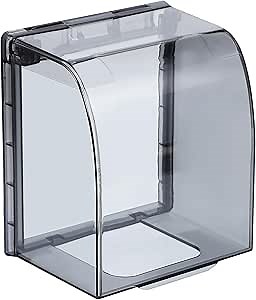 Outlet Covers Box: Clear Plastic Waterproof Electrical Outlet Cover Outdoor Indoor Plug and Receptacle Protector for Home Bathroom Hotel Wall - Self Adhesive Easy Install