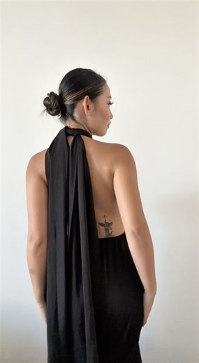 Luci proving why the black infinity dress is the wardrobe essential. One piece, endless styles. Discover more: https://www.modelchic.com.au/shop-infinity-dresses/ | Model Chic