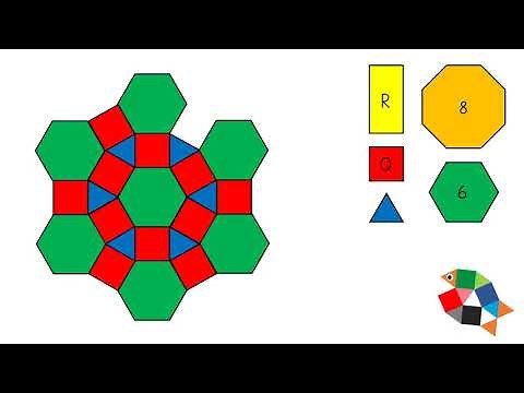 Muster mit geometrischen Formen legen / Mathe lernen in der Grundschule