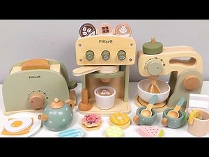 Satisfying Video | ASMR Unboxing Wooden Coffee Machine, Toaster, Mixer | Wooden Sound | No Talking