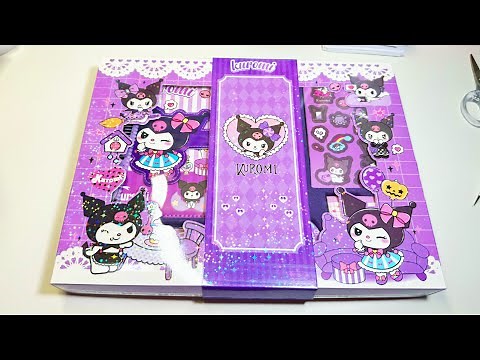 Unbox Kuromi kawaii stickers set🎁ASMR unboxing stickers journal