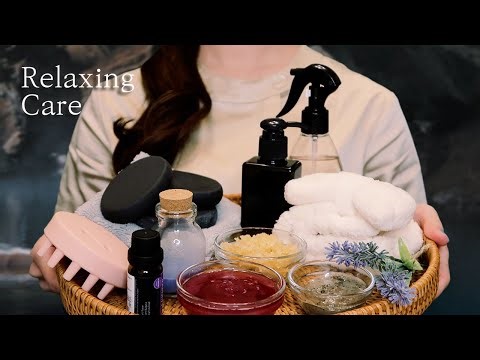 ASMR/SUB A Mysterious and Secret Hot Spring🧖 Relaxing Back, Face, and Scalp Care🤍