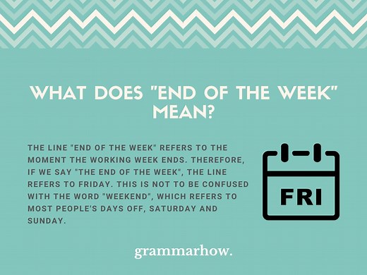What Does "End of the Week" Mean? (Which Day Is It?)