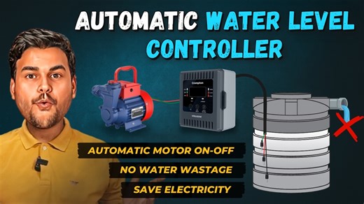 SolarClap - Shashank Tyagi on Instagram: "Best Automatic Water Level Controller | Water Level Sensor Alarm #WaterPump #Motor #Crompton #waterlevelcontroller #intellisense"