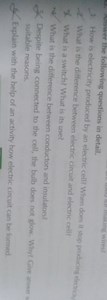 3. How is electricity produced by an electric cell? When does i... | Filo