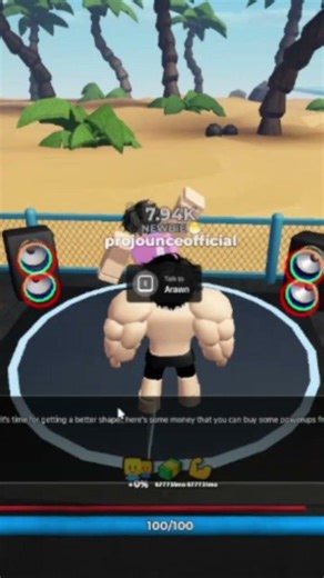 I Lose 100 lbs, ROBLOX Gym League #shorts