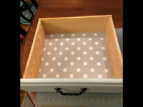 Using Mod Podge and Fabric to Line Dresser Drawers