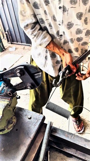 Massive Steel Wire Turned Into Heavy Duty Compression Spring | Pure Hand Skill #springmaking #diy
