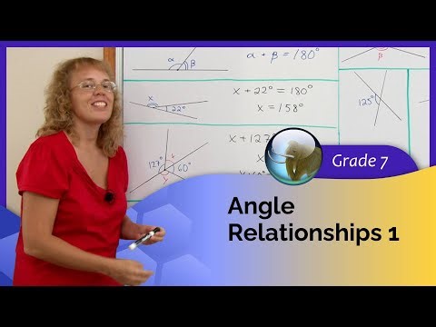 Angle relationships: supplementary angles (7th grade math)