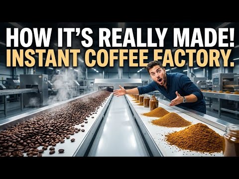Inside the Instant Coffee Factory (Shocking Process)