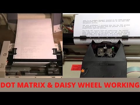 How Dot Matrix and Daisy Wheel printer workis | types of impact printers