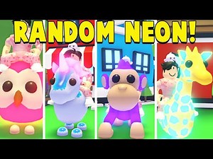 The *RANDOM* NEON PET Challenge in Adopt Me!