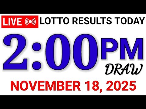 LIVE: PCSO LOTTO RESULTS TODAY 2PM DRAW | SWERTRES 3D & EZ2 RESULT NGAYON NOVEMBER 18, 2025 TUESDAY