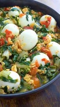 Sarciadong Pechay at Itlog