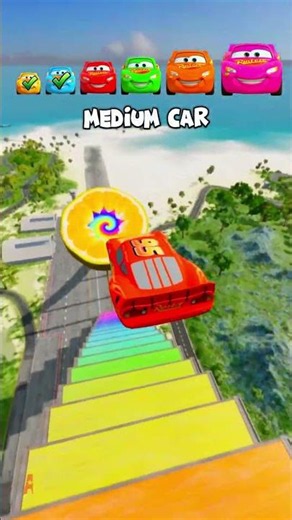 🍊Tiny Car vs Orange Portal… and Turns ULTRA HUGE! 🍊 #shorts #beamngdrive