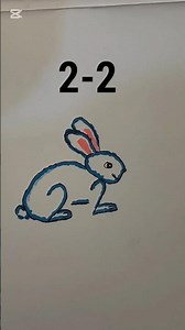 Drawing a cute bunny with 2-2 numbers. Rate the drawing 😉#art #bunny #art #cute #drawing #shorsts