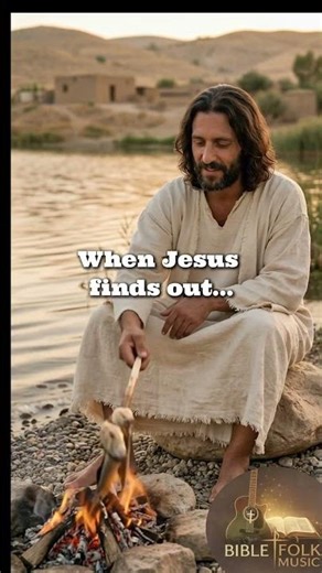 Jesus having fun with fish!