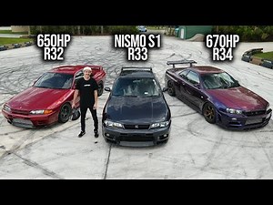 Skyline GTR Lap Time Battle - R32 vs. R33 vs. R34