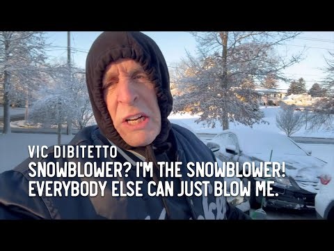 Snowblower? I'm the snowblower! Everybody else can just blow me.