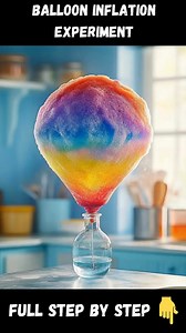 Balloon Inflation Experiment Materials: 1 empty plastic bottle (16 oz or similar) 1 balloon (any color) 2 tablespoons baking soda Full STEP BY STEP in First (C.o.ʍ.m.е.ո.τ) 👇 Enjoy ❤️👇👇 | Charming Recipes