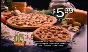 McDonald's Pizza Commercial 1991