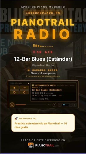 Blues de 12 compases al piano: La estructura que creó el rock 🎸