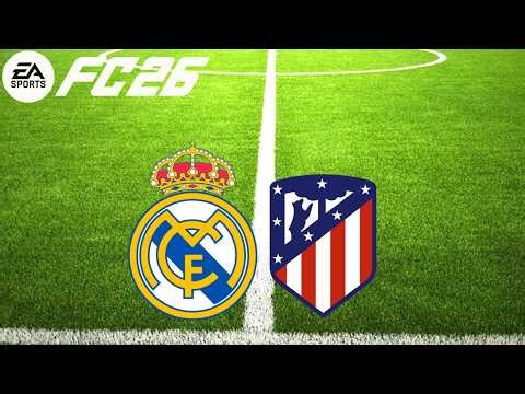 🔴 REAL MADRID x ATLÉTICO MADRID LA LIGA 2026 SIMULAÇÃO FUTEBOL EA FC 26