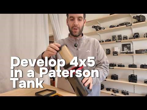 How to develop 4x5 Sheet film inside a standard Paterson Tank