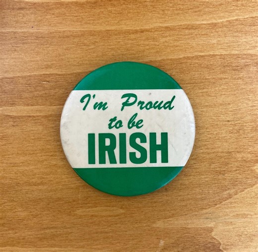 Vintage "i'm Proud to Be Irish" Pinback Button (3.5") – Retro Parade Badge - Etsy