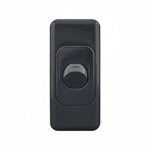 DETA Black Single Architrave Switch