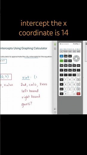X & Y Intercepts on Graphing Calculator - Example 1