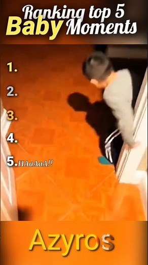 Ranking top 5 Baby Moment 🍼😂|Babies Scared of Their Shadows 😱👶#baby #funny