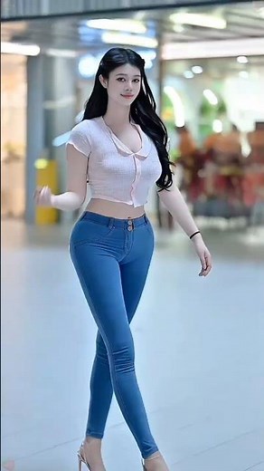 Beautiful Girl Walking in Mall 😍 | Casual Fashion #shorts #trending