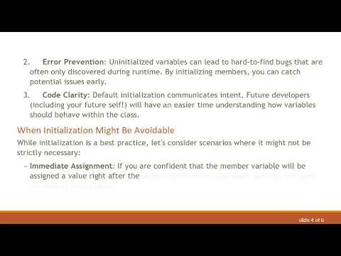 Is Default Initializing Class Members Always Advisable?
