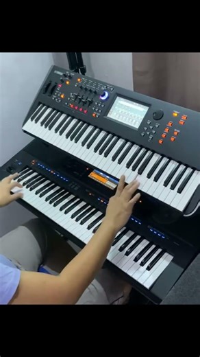 双电子琴演奏 苦酒满杯 (Cover by~Bu) #shorts