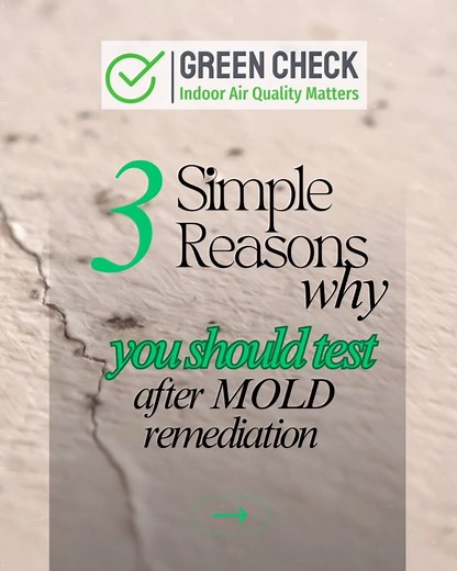 ✅POST REMEDIATION VERIFICATION✅ It’s probably the most important thing after MOLD remediation. And the FIRST step moving forward your healing journey. At GreenCheck we offer reassurance from the beginning to the end. Act Now! #moldassessment #preventingmold #healthyhome #testformold #PRV #postremediationverification #greencheckchecks #toxicmoldexposure #moldtesting #moldremidiation | Green Check