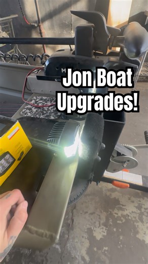 UPGRADE! #jonboat #1436 #tracker #boat #upgrades #light #fish #hunting #duckhunting #fishing #bass